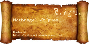 Nothnagel Ágnes névjegykártya
