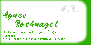 agnes nothnagel business card